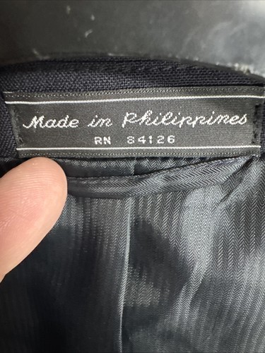 Blazer uomo Meeting Street 56R bronzo oro navy 2 due bottoni 100% lana peggiorata - Foto 2 di 13