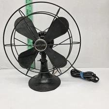 Vintage AirFlow 9" Fan CAT. No 2425 1/2 AMP Oscillating Fan Tested And Working 