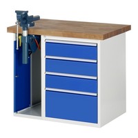 Rau Werkbank Modell 7510 Mit 4 Schubladen Und Schrank Bxtxh 1000X700X840Mm