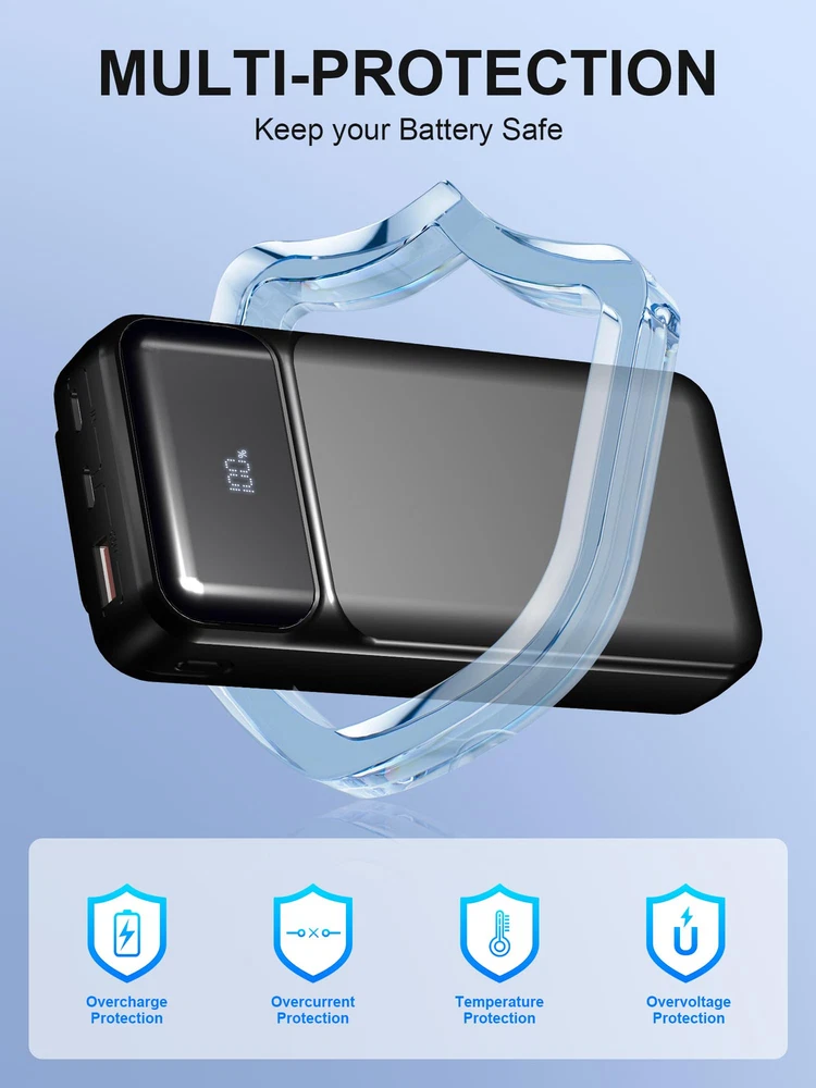 49800mAh Power Bank with 3 Ports for Fast Phone Charging On-The-Go