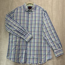 Tattersall London Men's Shirt 16.5 x 34/35 Long Sleeve 100 Cotton