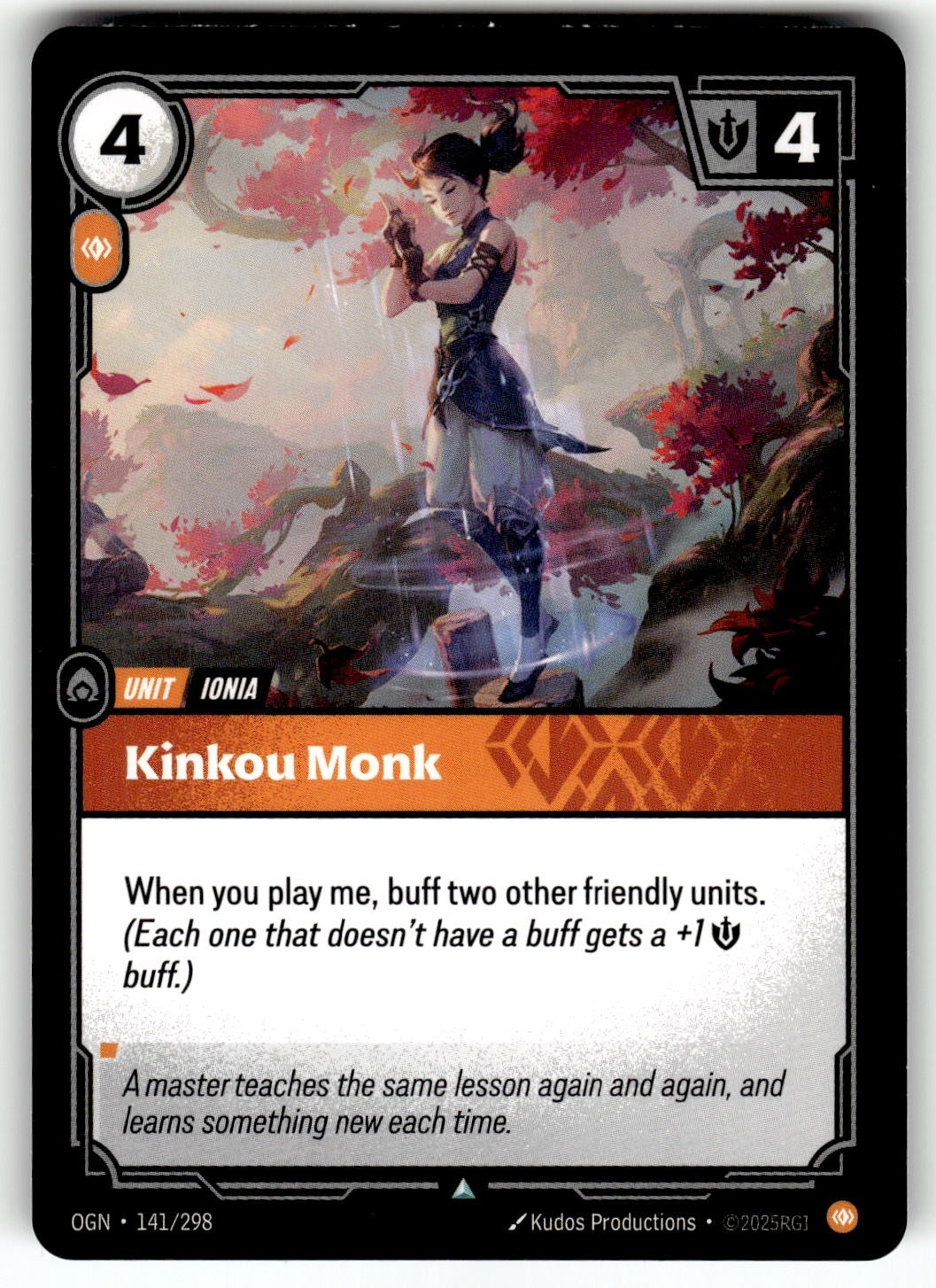 2025 League of Legends - Origins Card OGN-141 UC Kinkou Monk