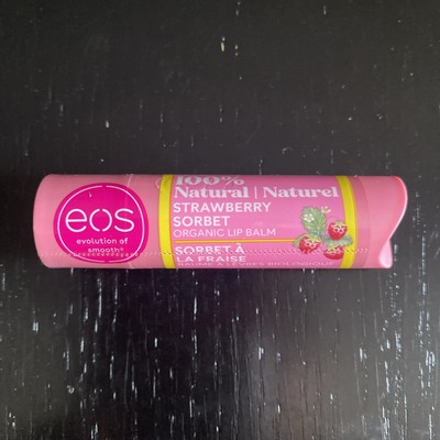 EOS Strawberry Sorbet 100% Natural Organic Shea Lip Balm Smooth Crack 0.14 Oz 