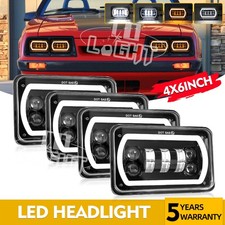 4PCS DOT 4x6 inch LED Headlights Hi/Lo Beam H...