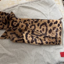 Authentic Valentino Printed Brown/beige Skin Clutch