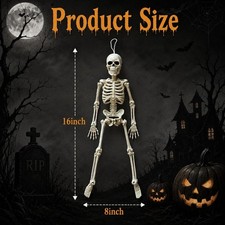 Halloween Decorations 2PCS Small Hanging Skeletons 16Inches Inch Skeletons