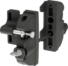 Key Lockable 2-Way Gate Latch for Metal, Wood  Vinyl Fences - Black Finish