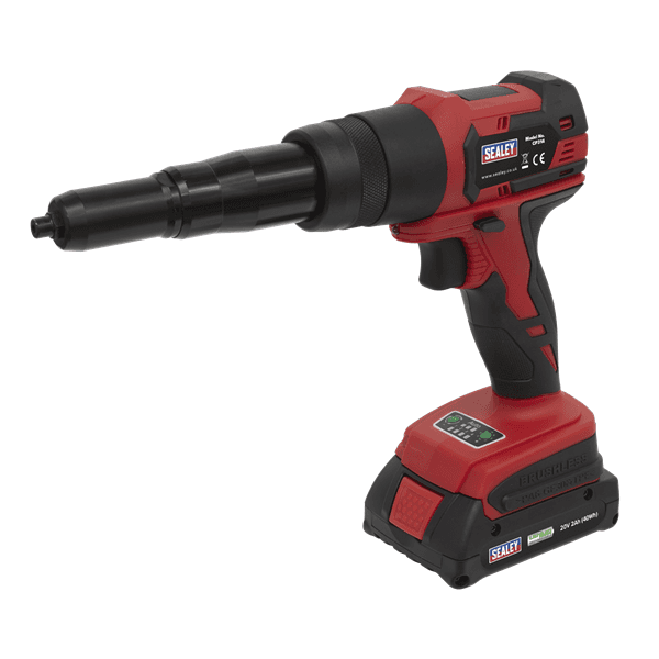 Sealey CP314 Riveter 20V Cordless Riveter Rivet Gun 1 x Battery + Charger - Image 2