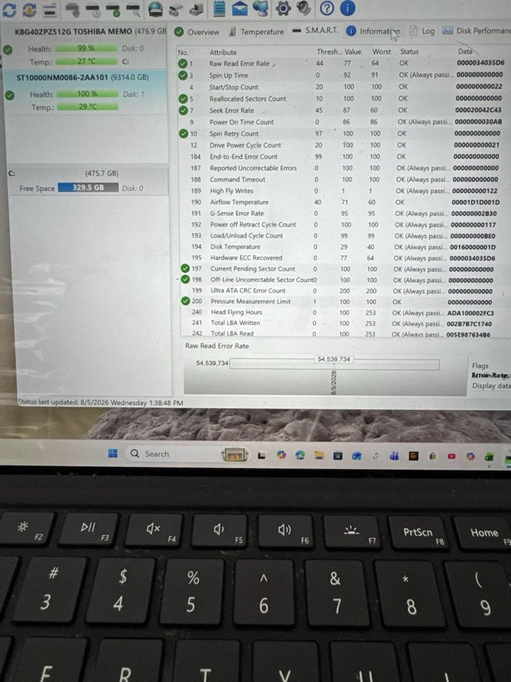 Seagate Exos X10 10TB SATA 6.0Gb/s 3.5" Internal HDD ST10000NM0086 Low Hours - Image 4 of 4