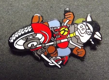 Hog Wild For Kiwanis PNW 2005-2006 Lapel Pin Pig on Harley