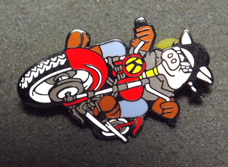 Hog Wild For Kiwanis PNW 2005-2006 Lapel Pin Pig on Harley