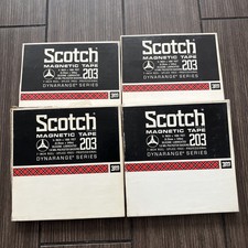 4 Vintage Scotch 3M 203 Dynarange Reel to Reel Tape 7" 1800 ft
