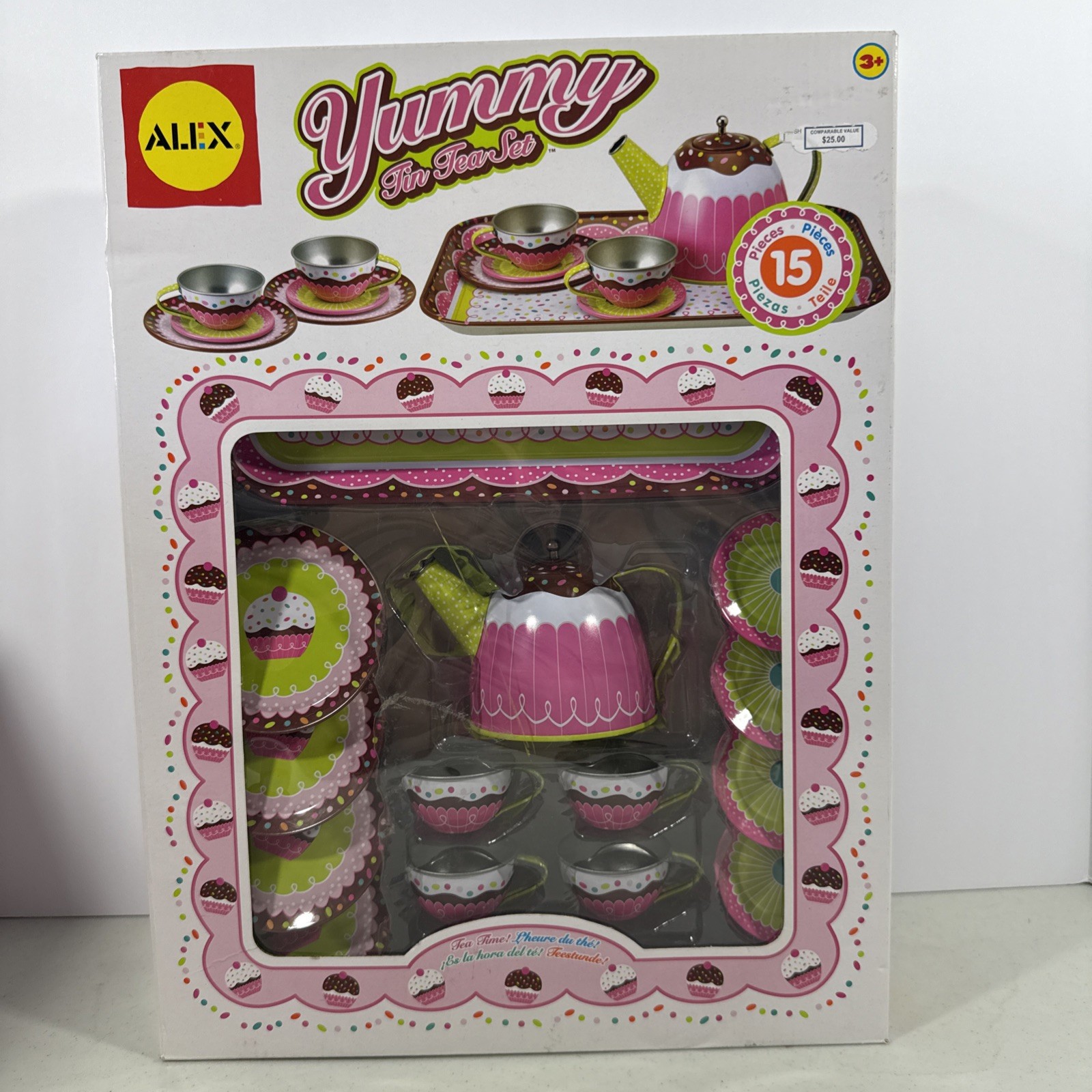 Vintage Alex Pretend Play Tea Time Tin Set, 2011, Cupcakes 
