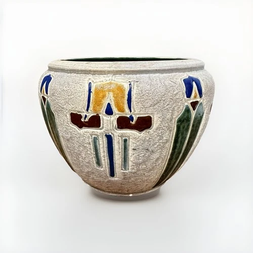 Vintage Roseville Mostique Art Pottery Planter c1915 6” Arts & Crafts Jardiniere