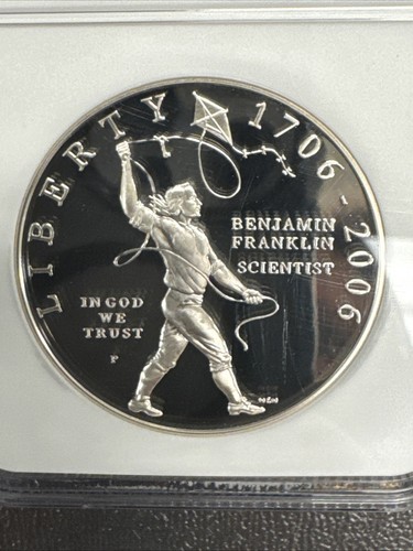 2006-P $1 Ben Franklin Scientist Proof Silver Dollar NGC PF69 Ultra Cameo. - Picture 6 of 6