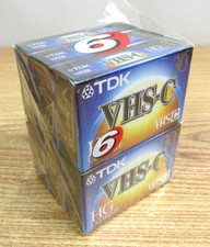 TDK TC-30 HG Ultimate VHS-C blank tapes 6 Pack Brand New Sealed