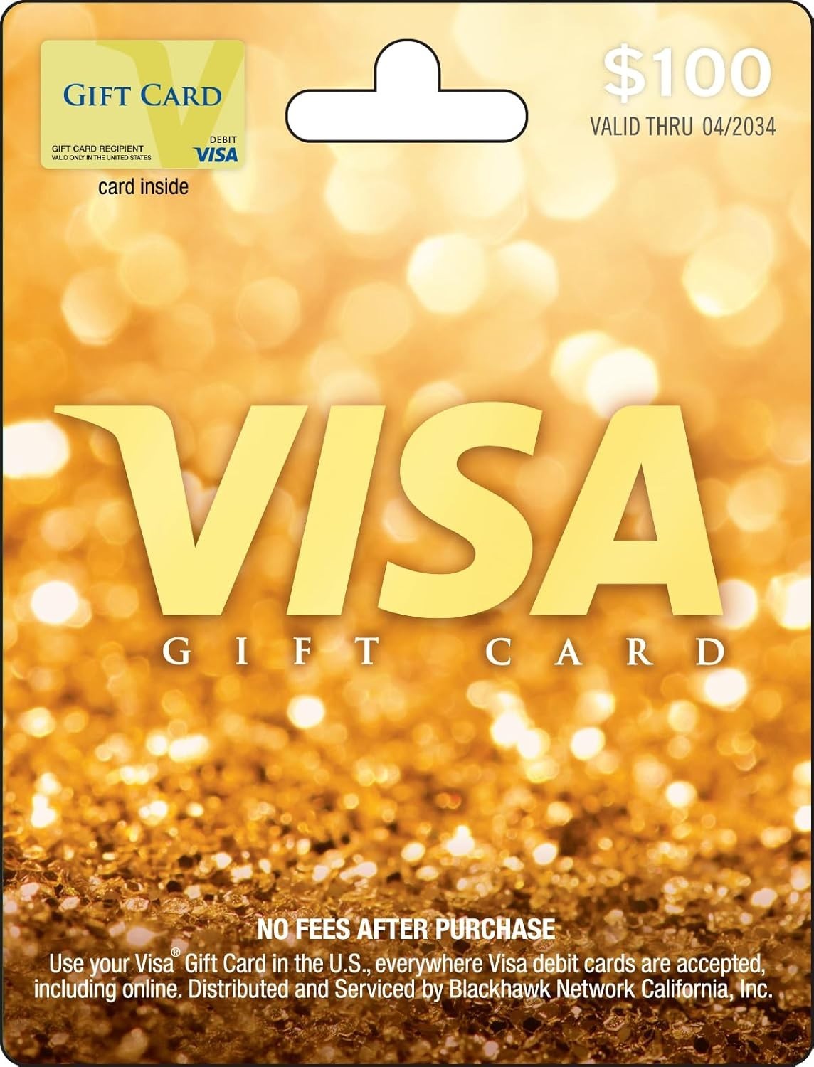 Visa $100 Gift Card Pre Paid Card ZERO CARD FEE ADDED, INSTANT DELIVERY ELIGIBLE