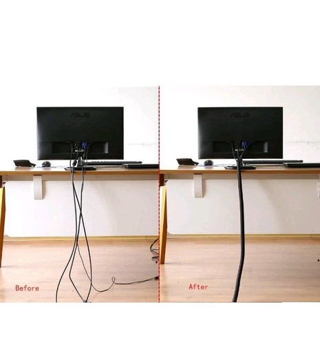 Open Box Alex Tech 1/2" 10 Foot Pet Resistant Black Cord Cable Protector! - Photo 4/9