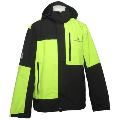 Evil Wolf, Skijacke, Herren, Größe: XL, Schwarz/Gelb/Mehrfarbig, Polyester #ObZ