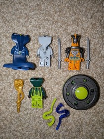 4x LEGO&reg; Ninjago Skales Rise of Snakes Minifigure Spinner Njo0040 9444 9446 Lot