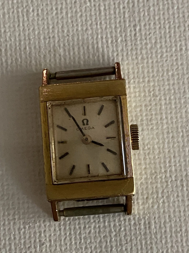 OMEGA Gold Women's 18k Working Vintage 14mmx17mm 17J watch only no band - Image 2 of 4