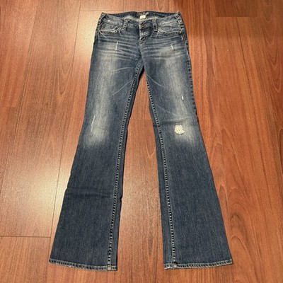 Silver Jeans Women's Pioneer Blue Denim Size 27/35 Bootcut Stretch