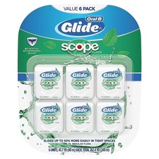 Oral B Glide Dental Floss With Scope Flavor 6 Packs Total 7872 Feet
