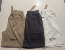 Essentials Fear of God Men s Cotton Logo Sweat Shorts Lot 3 Drawstring Pockets