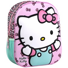 Rucksack Hello Kitty 3D - Mädchen Kindergartenrucksack 31x25x10 cm 
