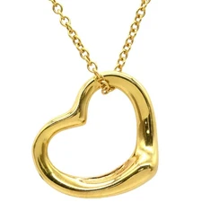 Tiffany necklace open heart gold T Co. yellow gold YG Au750 18K 18 karat Elsa Pe
