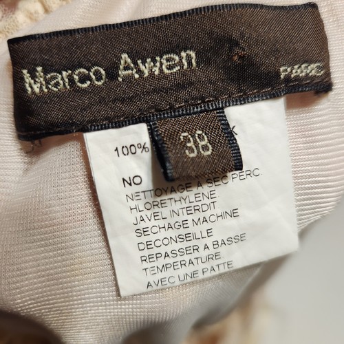 Vintage Y2k French Silk Slip Dress Marco Awen Paris Sz XS Fairy coquette boho - Picture 18 of 18