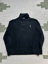 Polo Ralph Lauren Sweater Mens Xl Black Cotton Knit 