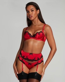 Agent Provocateur Molly Red Silk Bra 34DD