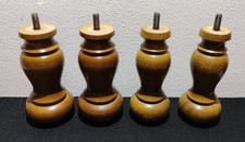 Set 4 piedini in legno per divano mobili tavoli armadi letto di vintage piedino