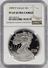 Photo of a 1999-P American Silver Eagle Proof from an eBay listing that sold on Jul 20, 2026