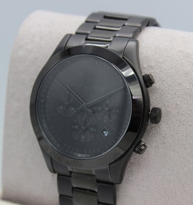 Authentic MK Unisex Black Slim Runway watch Michael Kors Slim Runway Black Wristwatches for sale | eBay main image 4