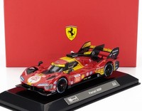 Burago 1/43 Ferrari 499P Le Mans 2024 Fire Vitrine Statisches Modell Diecast
