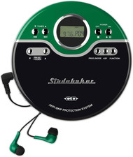 Green Retro Portable CD Player  CD-R/RW MP3 Playback  Programmable Personal CD