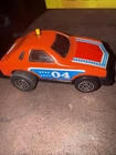 Vintage Tonka Meta Orange Friction Race Car #4 - Diecast
