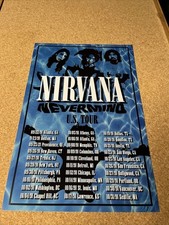 Hot Nirvana Kurt Cobain 1991 Nevermind US Tour Dates Cardstock Poster    DD493