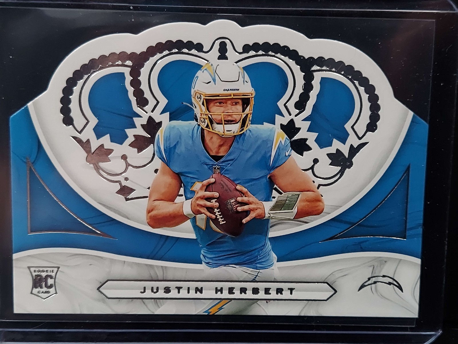 2020 Panini Chronicles Crown Royale Justin Herbert Rookie Card #CR-3 LA Chargers