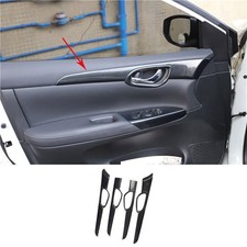 For 2013-2019 Nissan Sentra Sylphy Carbon Fiber Interior Door Panel Cover 4pcs For 2013-2019 Nissan Sentra Sylphy Carbon Fiber Interior Door Panel Cover 4pcs