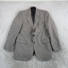Vintage Circle S Western 2 Button Blazer Sport Coat in Brown Lambswool Men 44L