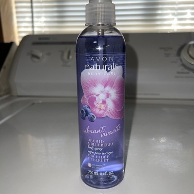 New AVON Naturals senses Body Spray mist - Orchid and Blueberry - 8.4 oz