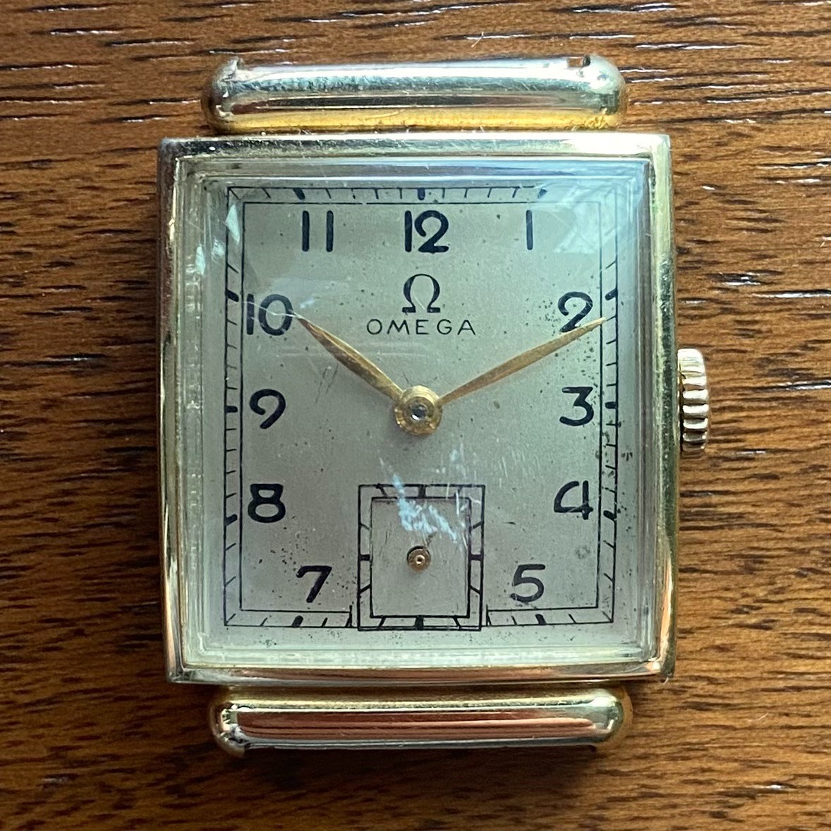 Vintage Omega Rectangular Small Seconds Wristwatc… - image 1