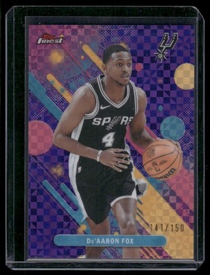 2025-26 Topps Finest Common Purple X-Fractor De'Aaron Fox 141/150 San Antonio