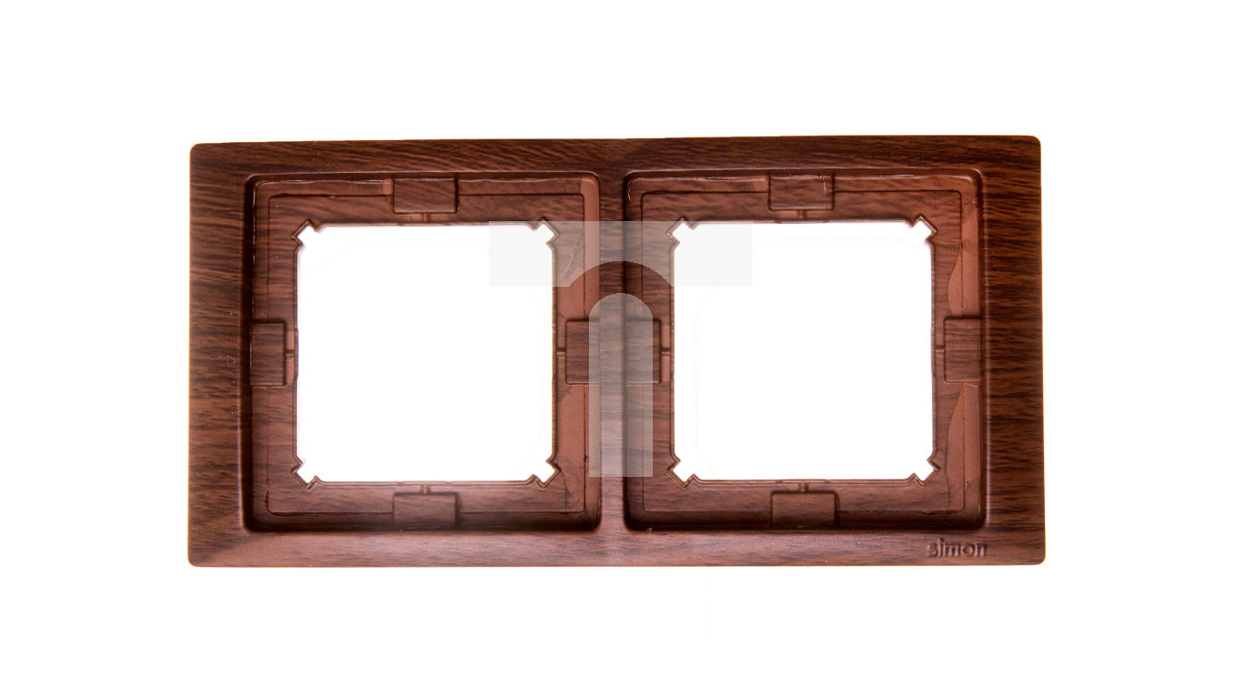Simon Basic Neos Double frame IP44 oak BMRC2B/051 /T2UK