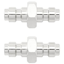 2PCS 8x8mm 304 Stainless Steel Double Male Quick-Disconnect Coupling Adaptor ...