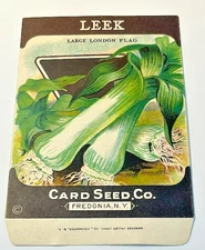 2627.24 ~ 1930’s Vintage London Leek Seed ~ Card Seed Co- Fredonia N.Y. NOS!