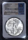 2021 $1 AMERICAN SILVER EAGLE UNC T-2 Treas Buchanan ER 1 oz .999 NGC MS70 A6399